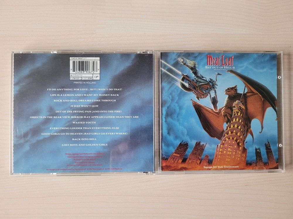 Meat Loaf Bat Out of Hell II Back in Hell CD 1993 Kaufen auf Ricardo
