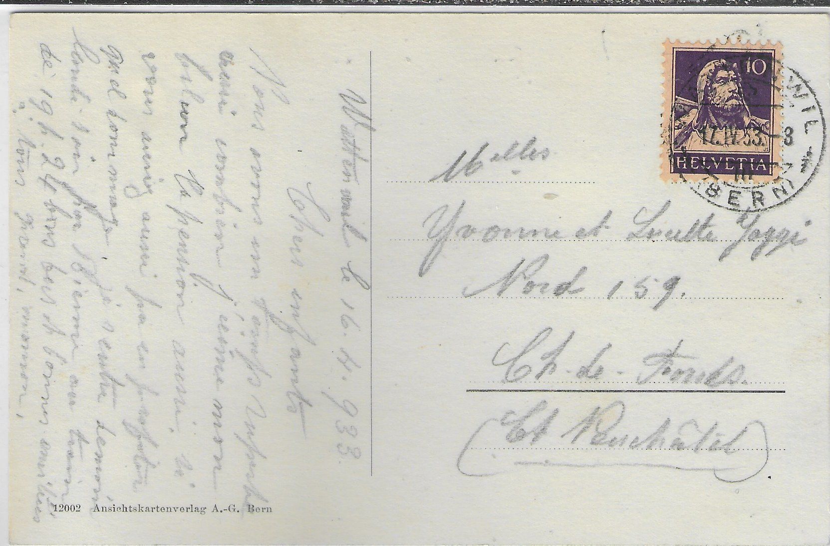 Cartoline postali: Kuhherde mit Stockhornkette – Usato da Ettingen venduto da Kartenplanet 1