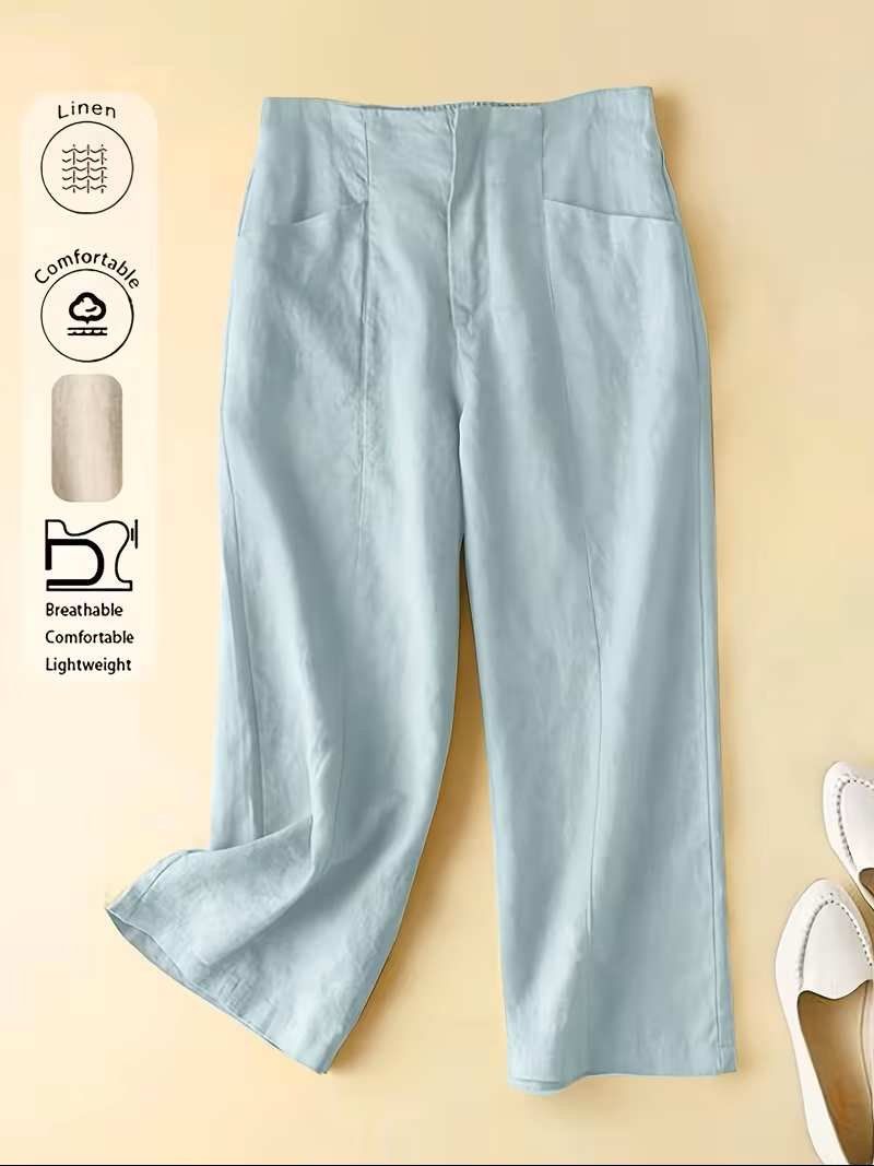 Pantalons: Damen Leinenhose hellblau Grösse S – Neuf avec emballage d'origine à Boll par frauweber
