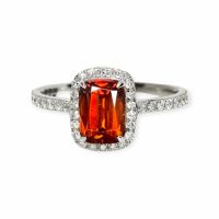 Zircon-Ring 14k Weissgold 2,20ct