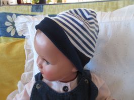Babymütze Babykappe elastisch, Neugeborene oder grosse Puppe