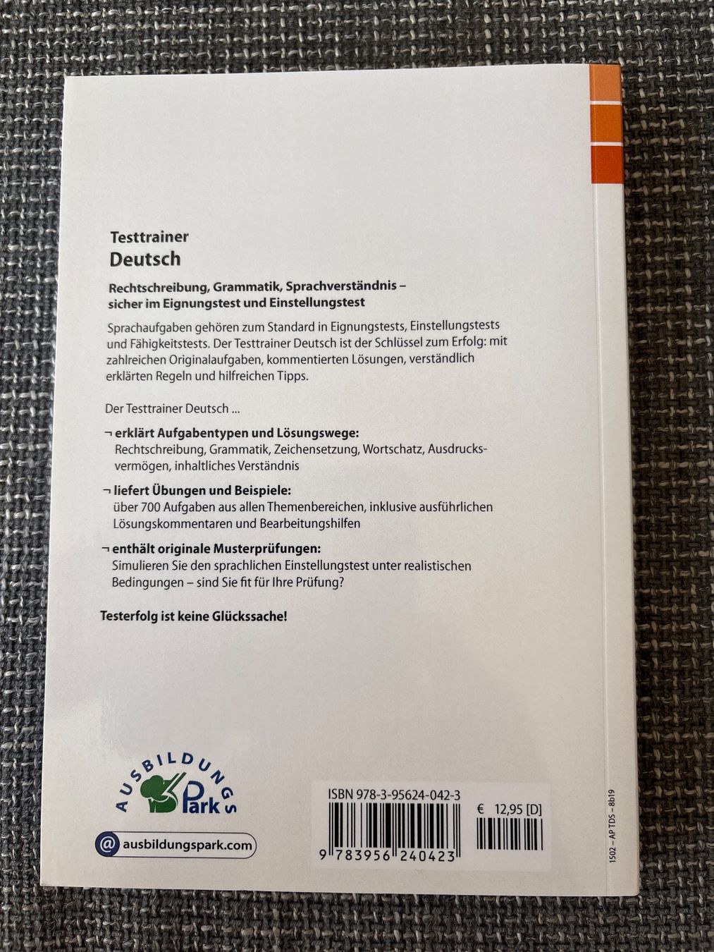 Libri: Testtrainer Deutsch von Ausbildungspark – Usato da Aarau venduto da louener1 2