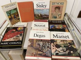 13 Kunstbücher Renoir, Manet, Van Gogh etc.