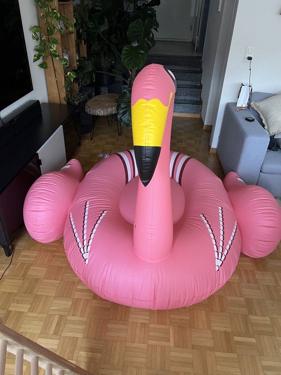 Aufblasbarer Flamingo-Schwimmring Für Kinder – Bunt, Aus PVC, Für Pool, Strand & Sommer