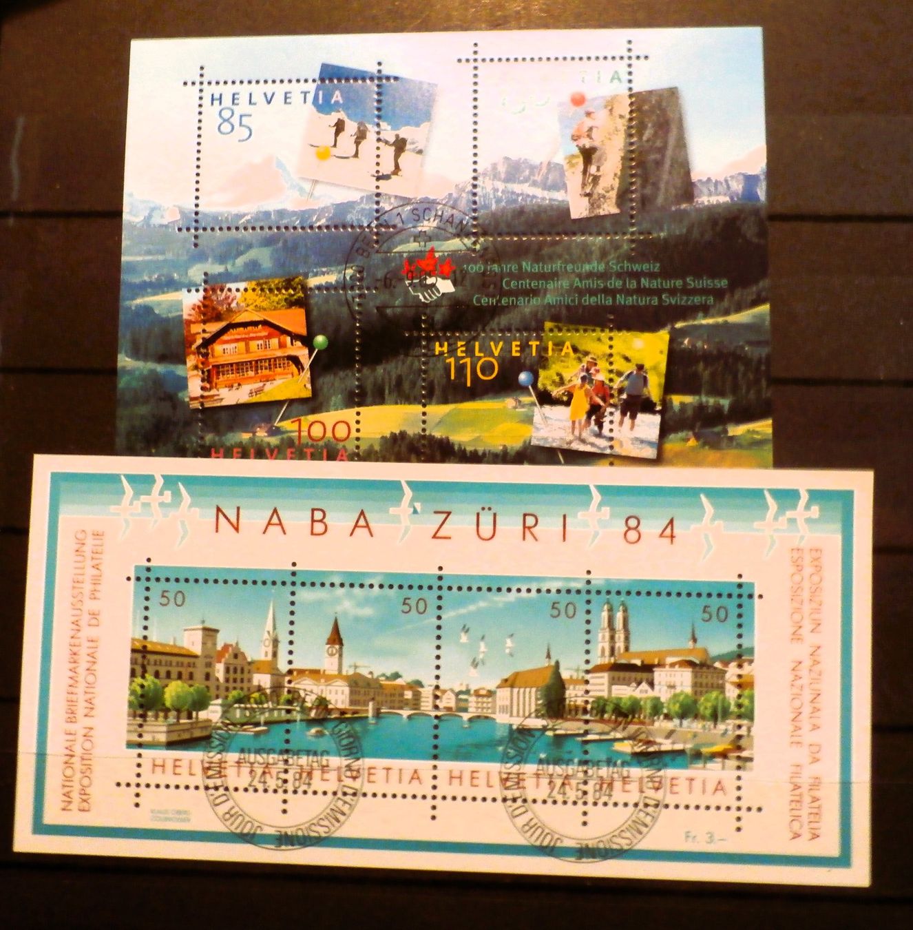 Alle Briefmarken: CH 2 Sonderblöcke ET – Gebraucht aus Kehrsatz von Bernherb2 1
