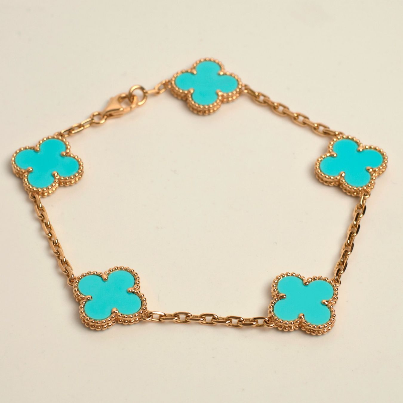 Van Cleef Bracciali & Braccialetti: Authentique Bracelet VAN CLEEF ARPELS Alhambra turquoise – Nuovo (secondo la descrizione) da Carouge GE venduto da TLD 3
