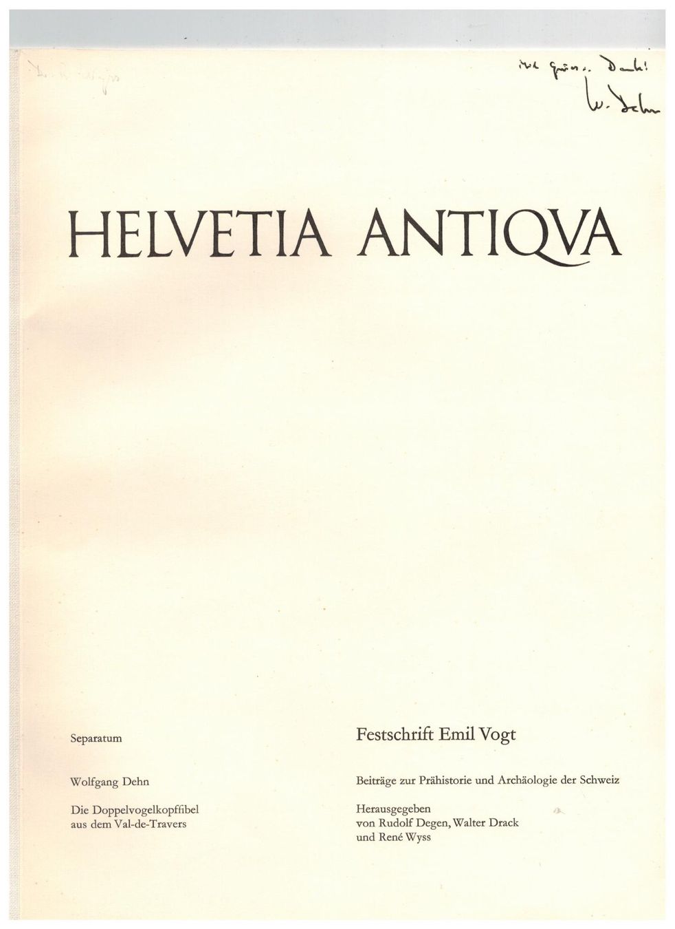 Libri: Archäologie: Doppelvogelfibel, Val-de-Travers – Nuovo (secondo la descrizione) da Biel-Benken BL venduto da rud_yc8p 1