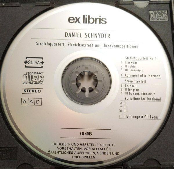 CD: Daniel Schnyder - Streichquartett, Streichsextett – Usato da Unterbäch venduto da qlewi 2