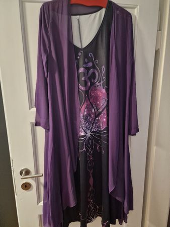 Lila Tunika Kleid mit Bolero Gr XL neu 🕉️💜✨