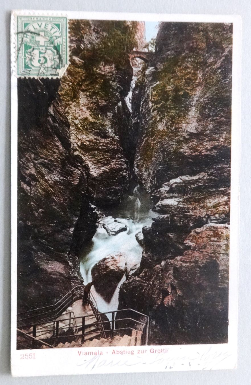 Cartoline postali: Viamala - Abstieg zur Grotte – Difettoso da Fétigny venduto da Billy2miny