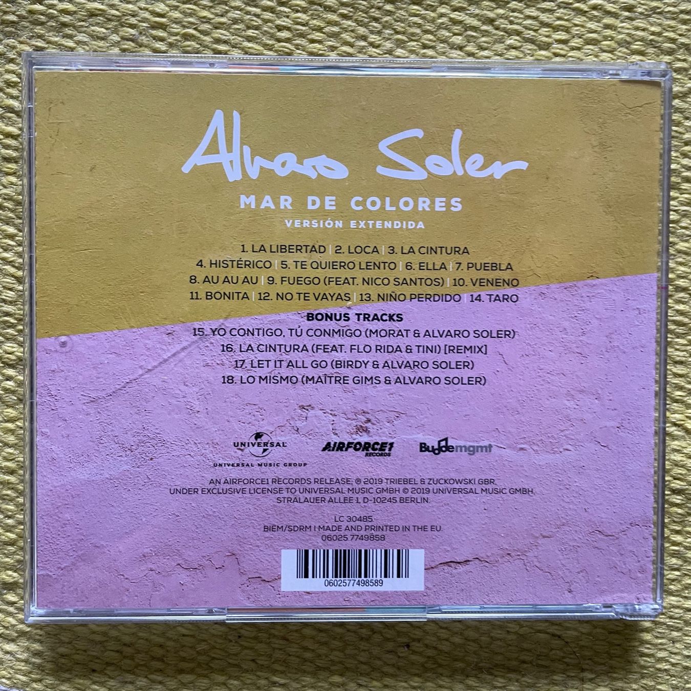 CD: ALVARO SOLER-MAR DE COLORES VERSION EXTENDIDA – Usato da Rorschacherberg venduto da CD-Roli 1