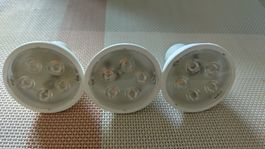 3x IKEA GU10 LED Lampen 5.5W 220-240V weiss