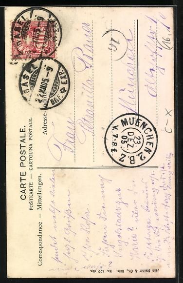 Cartes postales: AK Basel, Ortsansicht, Weihnachtsengel – D'occasion à Berlin par bartko-reher 1