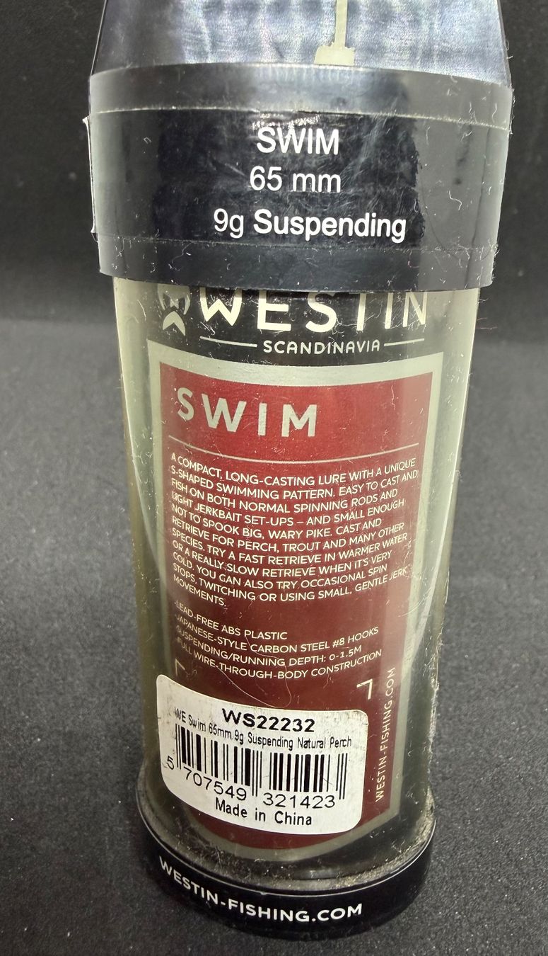 Westin Esche: Westin Swim Suspending - 65 mm 9gr – Nuovo e nell'imballaggio originale da Widnau venduto da Fishingtackle_Oggy 1