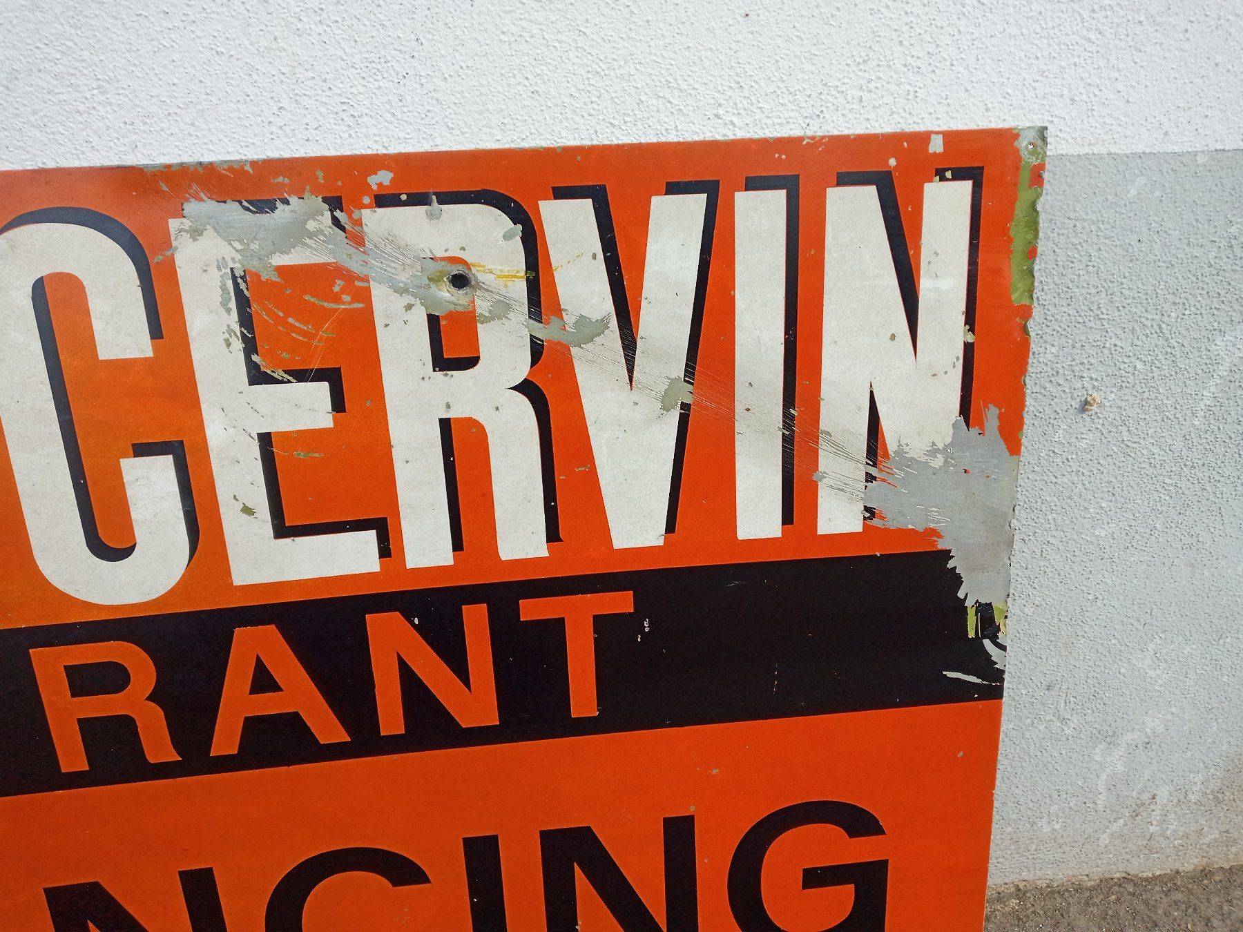 Schilder: Alte Schild Hotel du Cervin Grafidec – Gebraucht aus Prez-vers-Siviriez von Monija70 1