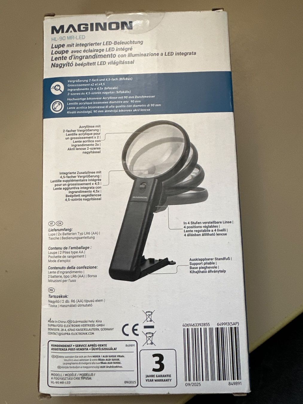 Altro per Ottica: Lupe mit integrierter LED-Beleuchtung NEU – Nuovo e nell'imballaggio originale da Brügg BE venduto da TSP02 1