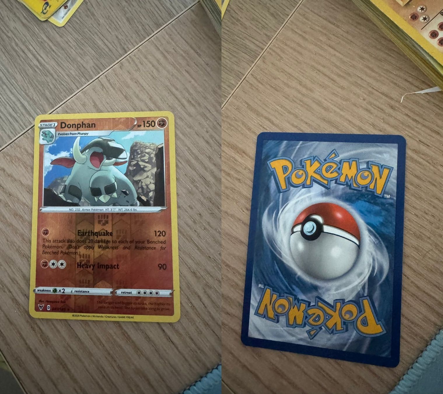 Pokémon Carte collezionabili: Donphan 87/185 reverse holo – Usato da Chavannes-Renens venduto da skywalker1942