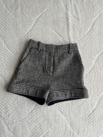 Karierte Woll-Mix Shorts von Maje