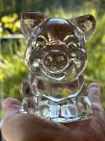 Goebel Glasfigur Schwein Vintage Kristallglas