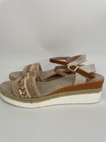 Sandalen Gr. 39 mit Keilabsatz - Neuwertig