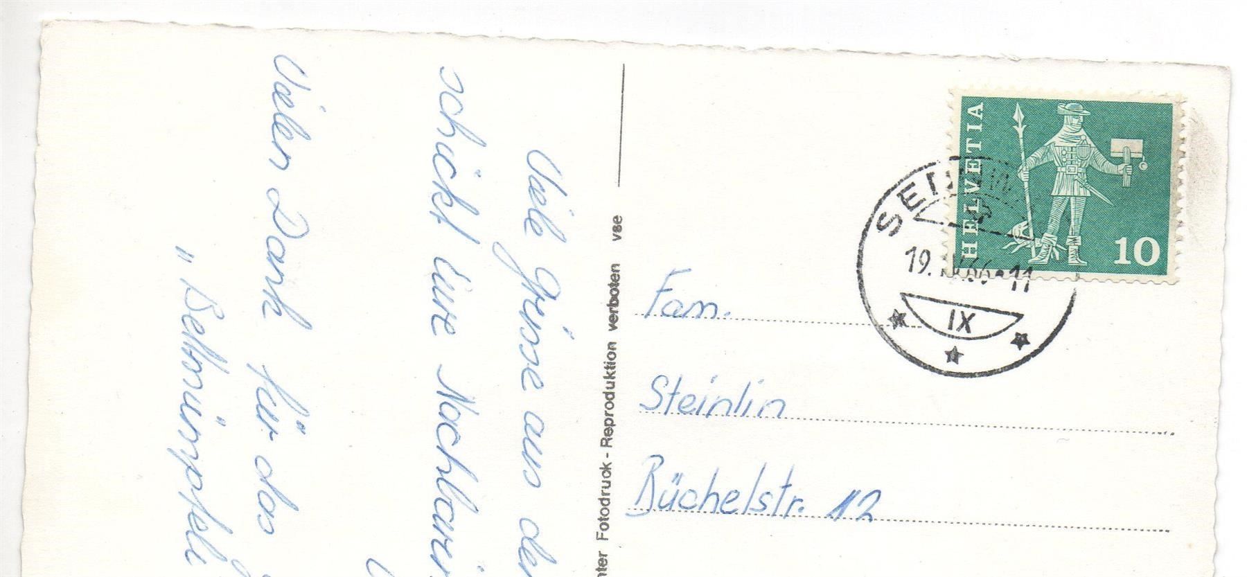Cartoline postali: SENNWALD Flugaufnahme – Usato da Jona venduto da philajona 1