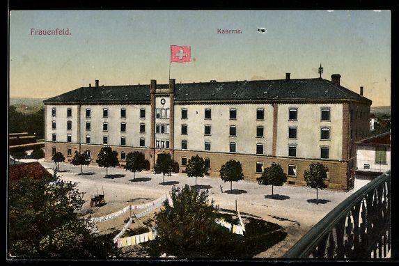 Cartoline postali: AK Frauenfeld, Kaserne – Usato da Berlin venduto da bartko-reher