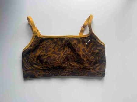 Sport-BH Gymshark Brown Animal Print Grösse M