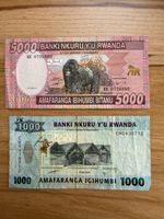 Banknoten aus Ruanda