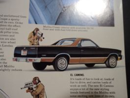 Prospekt Chevrolet Malibu 1977 mit El Camino Coupé Wagon