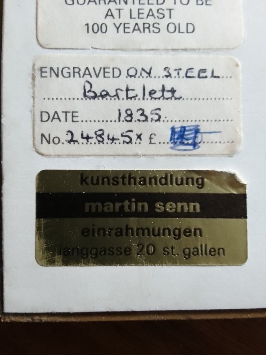 Incisioni: Stich alt 1835 – Usato da Ebmatingen venduto da swiss.canadian 4