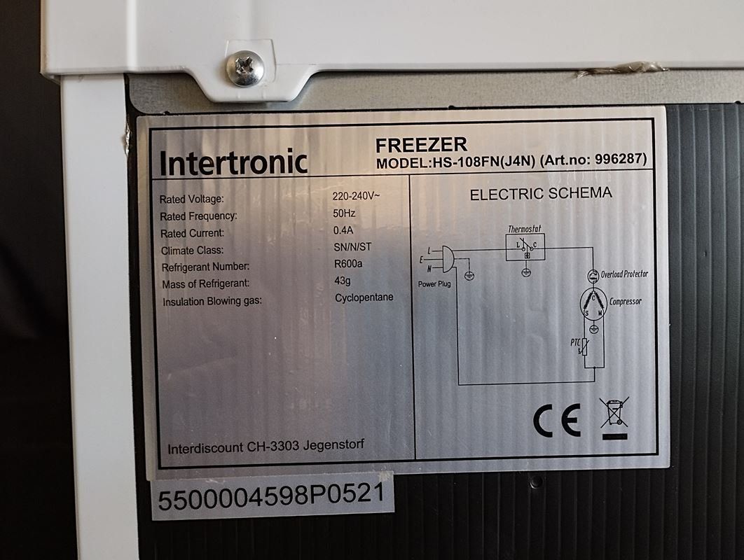Gefrierschrank: INTERTRONIC Gefrierschrank – Gebraucht aus Schübelbach von Restwert_Schubelbach 6