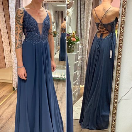 NEUwertig 💙 Abendrobe Hochzeitskleid elegantes Kleid 36 S