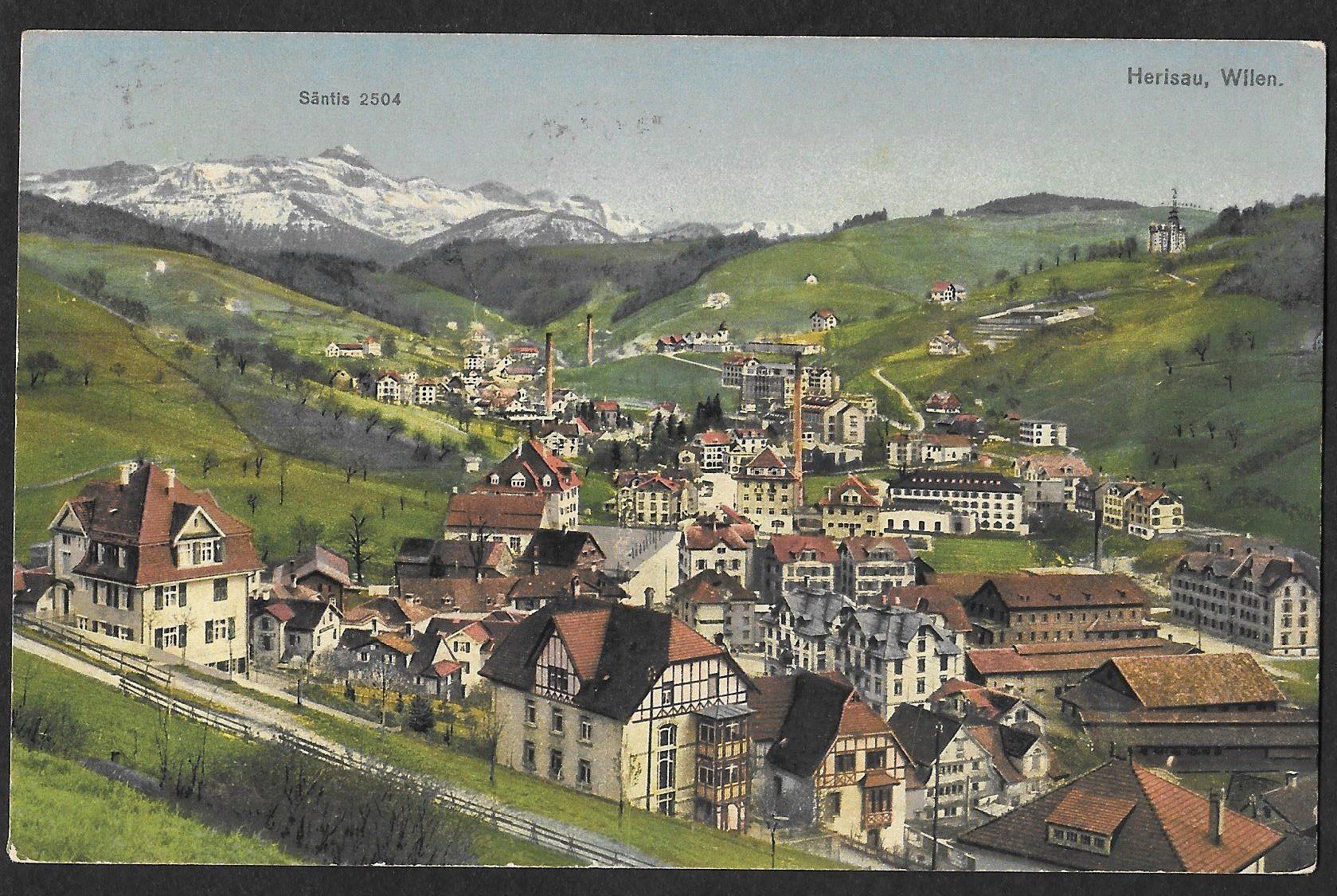 Cartoline postali: Herisau Wilen Teilansicht – Usato da Olten venduto da clotaldi