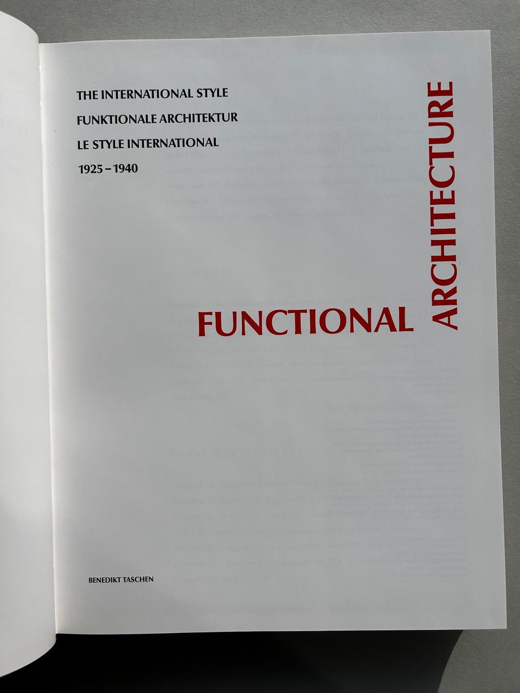 Libri: Functional Architecture Book: International Style 1925-40 – Usato da Zürich venduto da Coffeetable88 3
