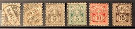 Eidg. Kreuz - Faserpapier SBK 58-65 oder 80-85
