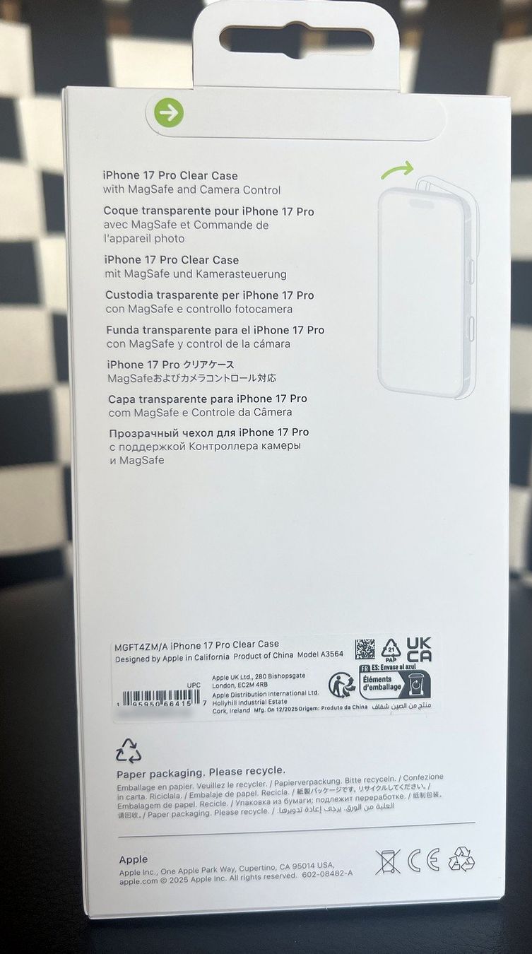 Apple Covers & Schutzfolien: Apple Clear Case MagSafe iPhone 17 Pro – NEU – Neu und originalverpackt aus Elsau von sas_6xtr 1