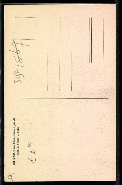 Cartoline postali: AK Basel, Im Steinenbachgässli – Usato da Berlin venduto da bartko-reher 1