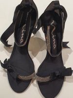 Nina Sandalen Schwarz Gr. 41 mit Strass - Top Zustand!