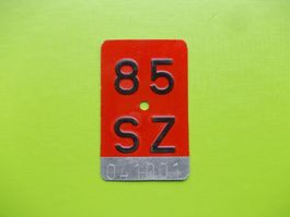 Velonummer / Fahrradnummer SZ 85