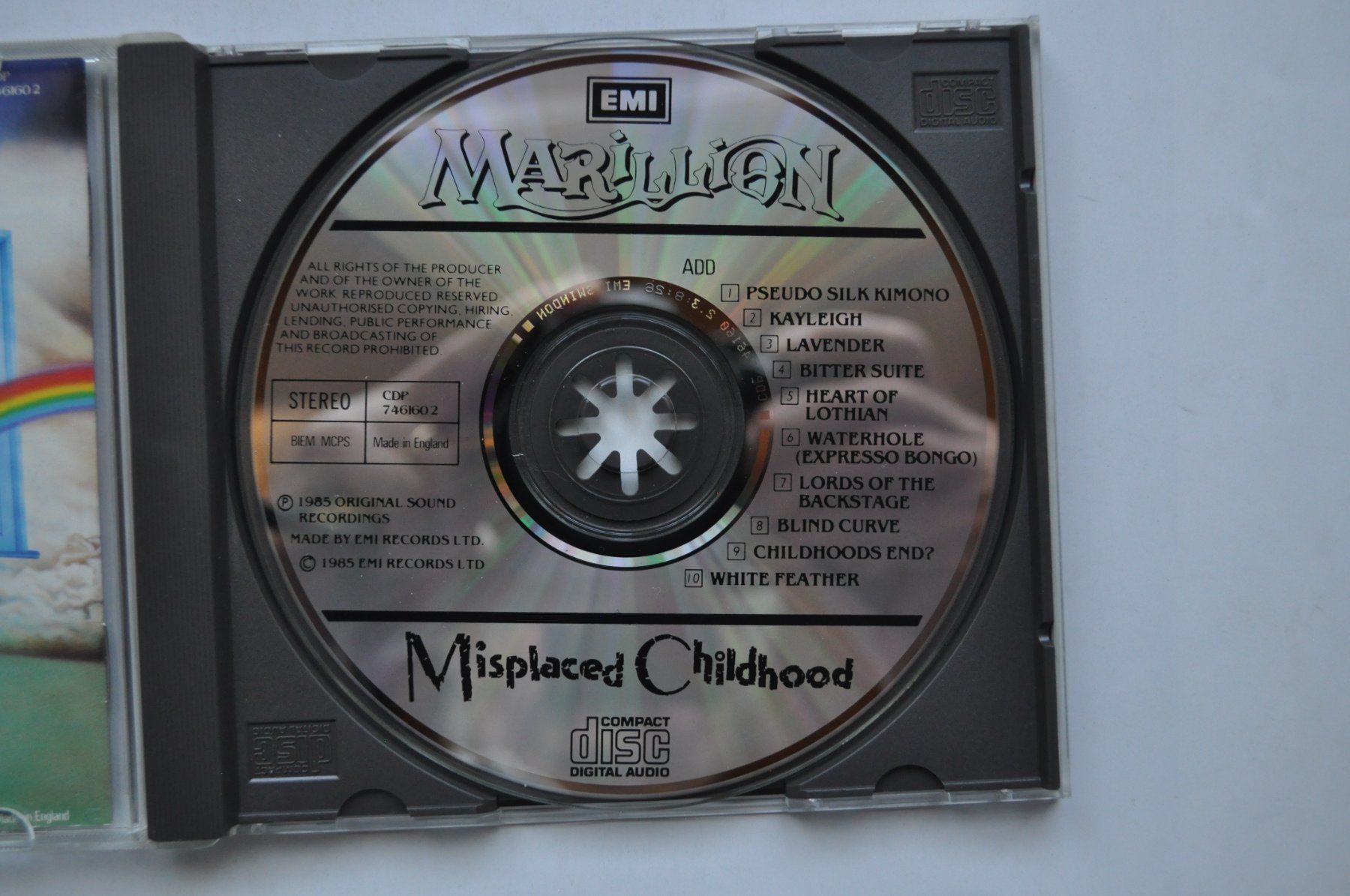 CD: Marillion - Misplaced Childhood – Usato da Marin-Epagnier venduto da Vinil68 2