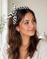 Elastisches Haarband Schwarz Weiss – One Size