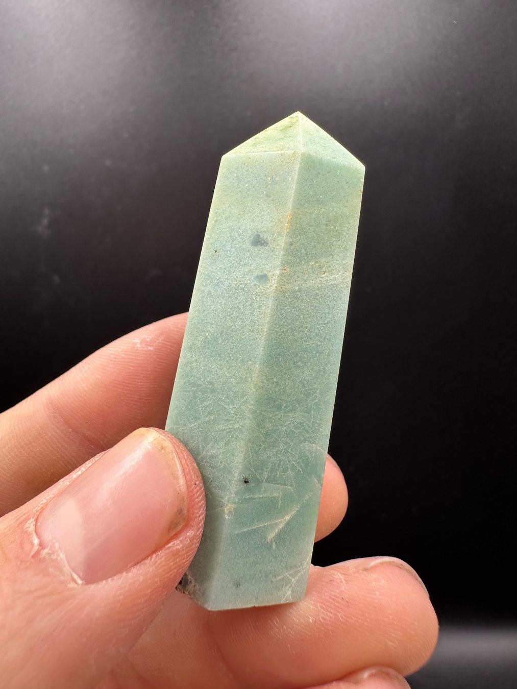 Minerali & Pietre curative: Amazonit Obelisk, Spitze – Nuovo e nell'imballaggio originale da Männedorf venduto da Handschmeichler 1
