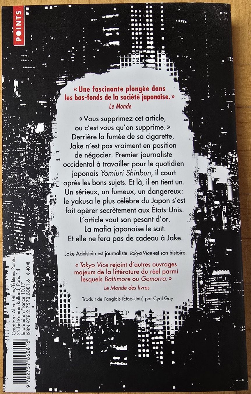 Libri: Jake Adelstein : Tokyo Vice (Neuf) – Nuovo e nell'imballaggio originale da Froideville venduto da xXSebastienXx 1