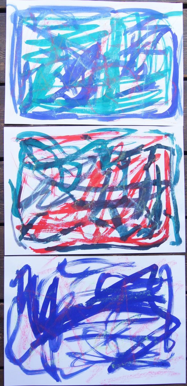 Dipinti: Serie 100 Zeichnungen, abstrakt, A3 Format – Usato da Fribourg venduto da erw_68dx 2