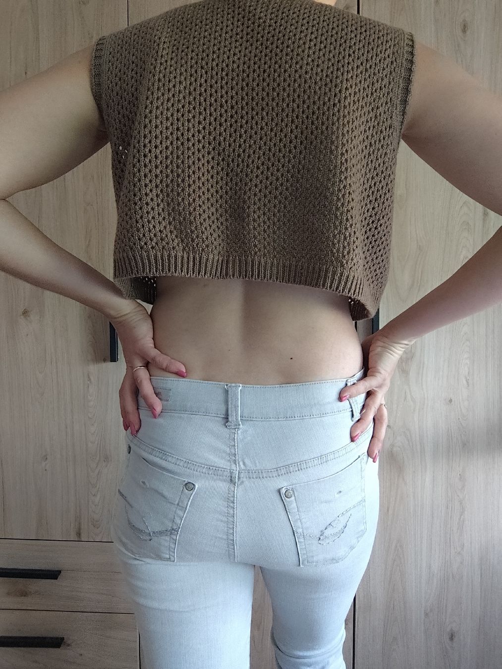 Tops: Damen Pullover kurz Strick braun Grösse s  – D'occasion à Mägenwil par VintageGirly 5