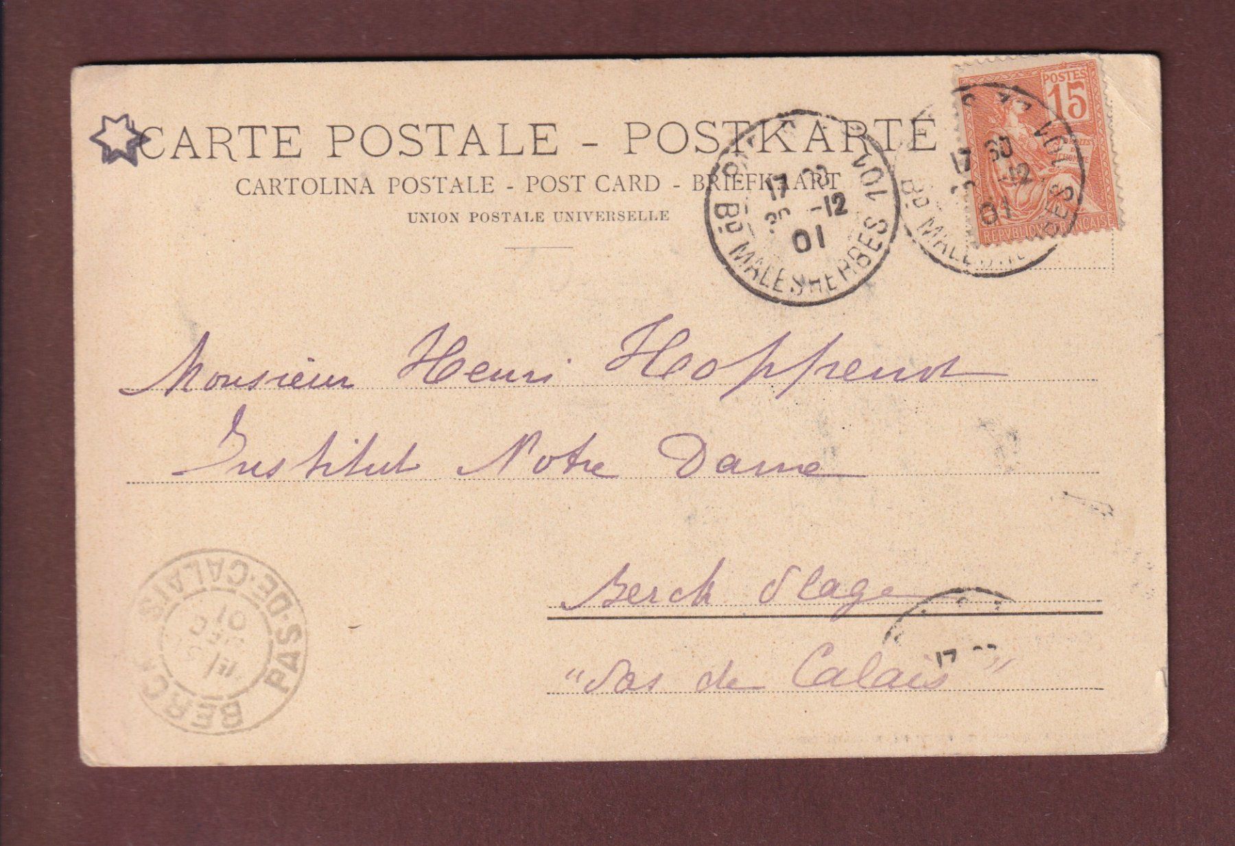 Ansichtskarten: LAUSANNE - Ouchy - 1901 – Gebraucht aus Pully von nicecards 1