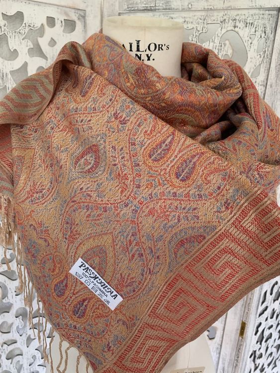 Foulard Vintage Nathalie Andersen En Soie - 75x75cm - Multicouleur - Occasion