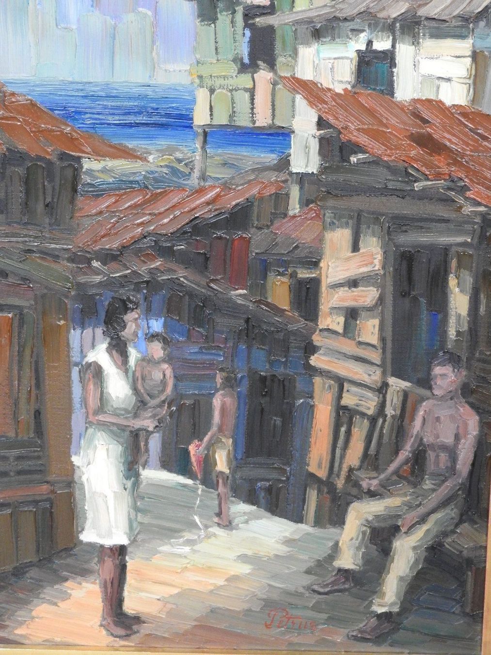 Dipinti: Oelbild Valparaiso - sign. Petrus – Usato da Stetten AG venduto da Brissago25 1