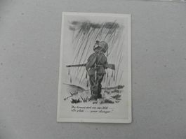 CH Humor Motiv Karte Miltär Rueblikarte Bären Katzen ca.1940