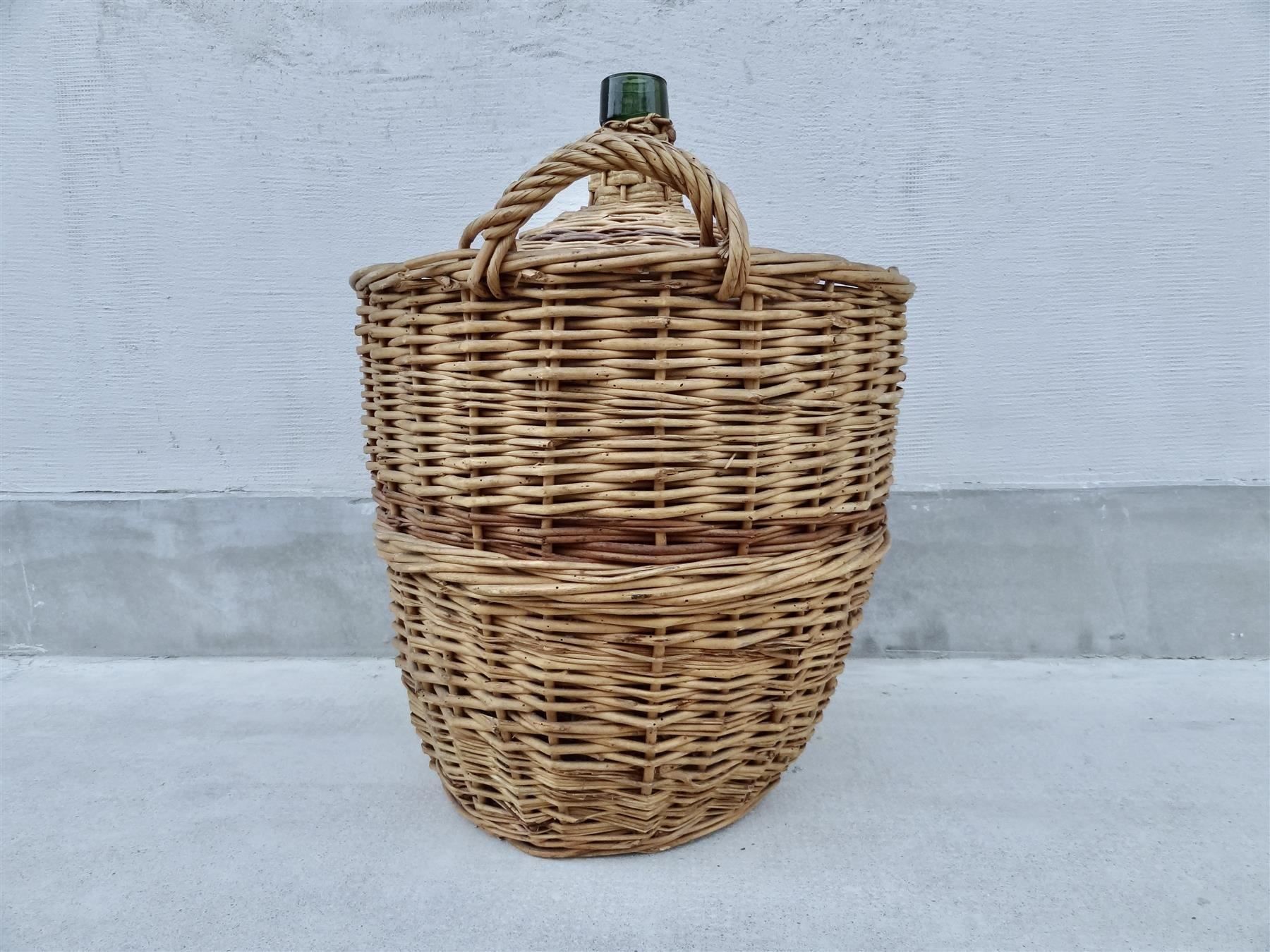 Bottiglie: antike grosse Korbflasche – Nuovo e nell'imballaggio originale da Kerzers venduto da Flaschenposten 6